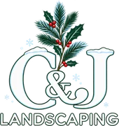 C&J Landscaping winter logo