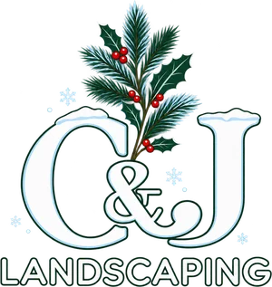 C&J Landscaping winter logo